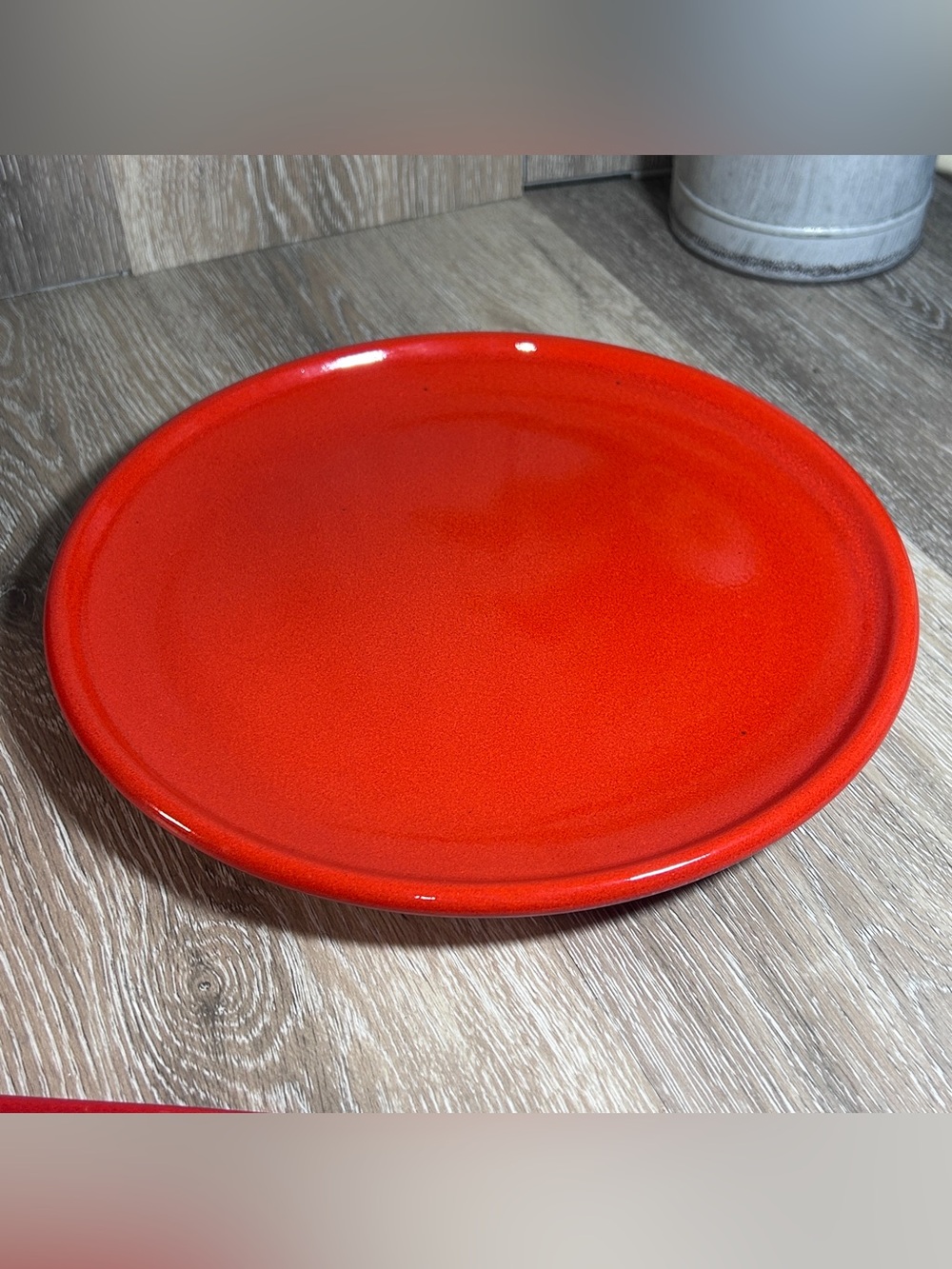 Waechtersbach Western Germany Red Ceramic Plate • Vintage 10” Dinner Plate •